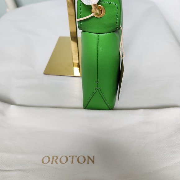 Gorgeous Oroton Sydney AU Garden Green Leather North Shoulder Bag NWT - Picture 9 of 11